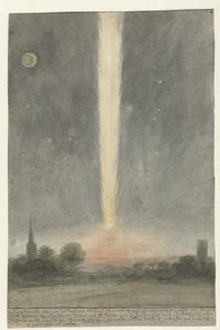 Svansstjärna över Beverwijk, 1680 av Rochus van Veen (attributed to)