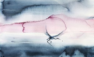Fåglars flykt mot den rosa himlen av RodMacIver