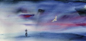 Ensam figur – ugglans flygning