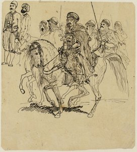 Arabiska ryttare av Rodolphe Bresdin