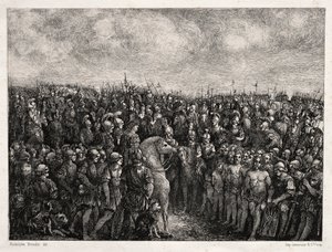 Caesar och hans fångar, 1878. av Rodolphe Bresdin