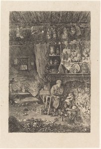 flamländsk interiör av Rodolphe Bresdin
