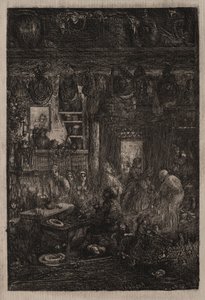 Moldavisk interiör, 1865. av Rodolphe Bresdin