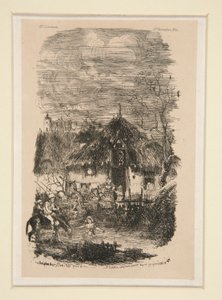 Farm Pavilion från La Revue fantaisiste av Rodolphe Bresdin