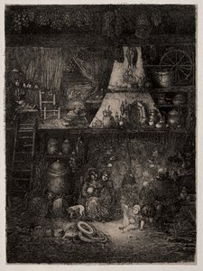 Bondeinteriör i Haute-Garonne av Rodolphe Bresdin