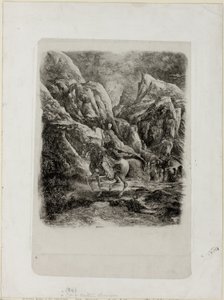 Ryttare i bergen av Rodolphe Bresdin