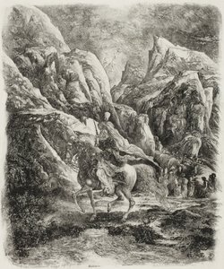 Ryttare i bergen av Rodolphe Bresdin