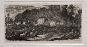 Gårdsgården av Rodolphe Bresdin