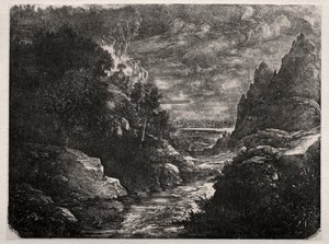 Bergsströmmen, 1871. av Rodolphe Bresdin
