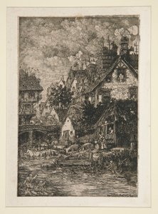 By vid en bäck av Rodolphe Bresdin