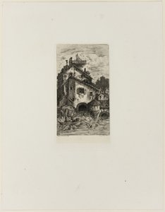 Vattenkvarn av Rodolphe Bresdin