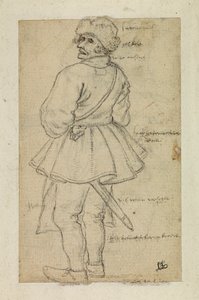 Man sedd bakifrån (verso) av Roelandt Jacobsz and Bruegel Pieter the Elder Savery