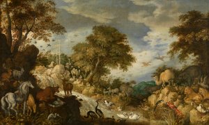 Orpheus and the Animals (olja på duk) av Roelandt Jacobsz. Savery