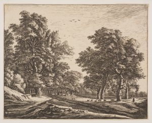 Nr 4, från Sex vyer i skogen i Haag av Roelant Roghman