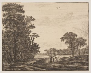 Tavel 2, från Sex vyer i skogen i Haag av Roelant Roghman