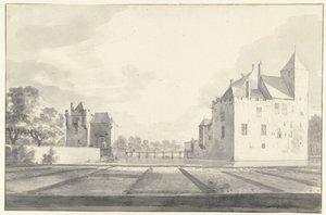 Vy över Huis Beverweerd, sett från nordost av Roelant Roghman