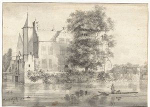 Vy över Huis te Rhoon, sett från söder av Roelant Roghman