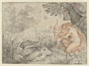 Venus uppmanar Amor att skjuta sin pil mot Pluto Venus ber Amor att skjuta sina pilar mot Pluto