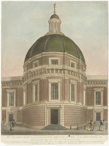 Ombyggd nya lutherska kyrkan i Amsterdam Den ombyggda Lutersche Nieuwe Kerk i Amsterdam (titel på objekt)