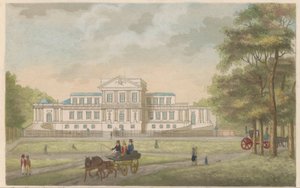 Paviljong Welgelegen i Haarlem, ca 1825 Royal Pavilion Welgeleegen, byggd av den Heere Hope - i den Jaare 1786, nära Haarlem / Le Pavillon Royale Welgeleegen - bati par le Sieur Hope - l