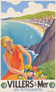 Reklamaffisch för Villers-sur-Mer, ca 1930 (färglitografi)