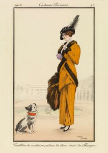 Tavel 43 från "Costumes Parisiens av Roger Broders