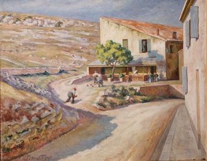 A Game of Bowls, ca 1920 (olja på duk) av Roger Eliot Fry