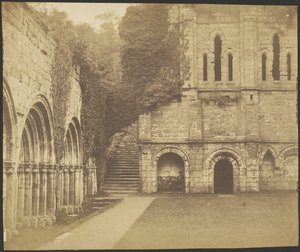 Fountains Abbey, sydöstra hörnet av klostret av Roger Fenton