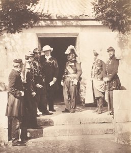 Grupp vid huvudkontoret, 1855. av Roger Fenton