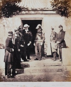 Grupp vid högkvarteret, från ett album med 52 fotografier med anknytning till Krimkriget, 1855 av Roger Fenton
