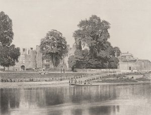 Hampton Court vid Themsen av Roger Fenton