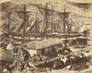 Hamnen i Balaklava, boskapskajen av Roger Fenton