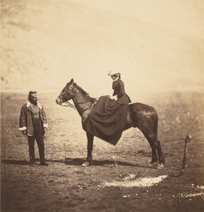 Henry Duberly Esq., Paymaster, 8th Hussars  Mrs. Duberly. av Roger Fenton