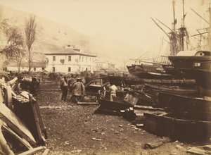 Landningsplats, Ordnance Wharf, Balaklava av Roger Fenton