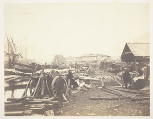 Landningsplats, järnvägsmagasin, Balaklava av Roger Fenton