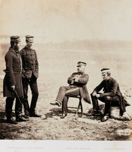 Generalmajor Henry William Barnard och Staff, från ett album med 52 fotografier associerade med Krimkriget, 1855 av Roger Fenton