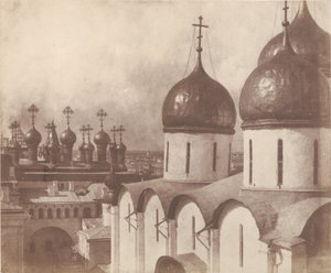 Moskva, kyrkornas kupoler i Kreml, 1852. av Roger Fenton