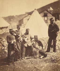 Officerare ur 71st Highlanders av Roger Fenton