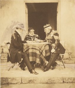 Krigsrådet som hölls på morgonen då Mamelon intogs av Roger Fenton