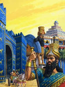 Babylon den mäktige (gouache på papper)