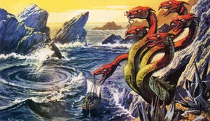 Scylla attackerar Olysseus skepp