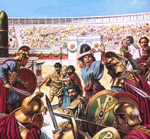 Slakt i hippodromen i Konstantinopel år 532 e.Kr. av Roger Payne