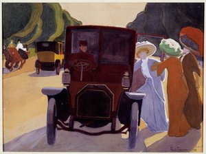 Belle Epoque ""Allee des acacias"" Målning av Roger de la Fresnaye (1885-1925) 1908 Paris, Carnavalet Museum