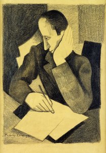 Man som skriver: Studie för malaria; Man Writing: Study for Paludes, c.1920