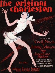 Josephine Baker i tidningen "La Folie du Jour". 1927 (illustration) av Roger de Valerio