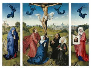 Crucifixion Triptych, c.1445 (olja på ekpanel)