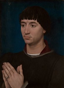 Porträtt av Jean Gros (recto); Jean Gros vapensköld (verso) av Rogier van der Weyden