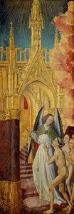 De goda leds till himlen, detalj från Den sista domen, ca 1451 (se 20546-50 och 21041). av Rogier van der Weyden