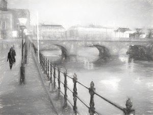 Misty City River Walk av Roland Sköldblom