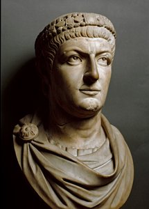 Byst av Konstantin den store (marmorskulptur) av Roman
